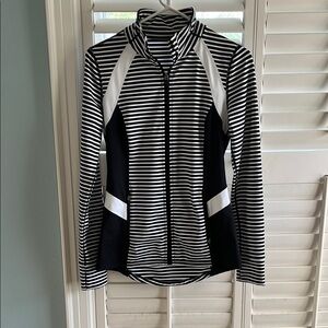 Ideology Black and White Fitted Long Sleeve Jacket